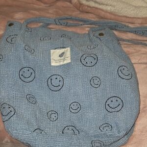 QVC Blue Smiley Face Bag